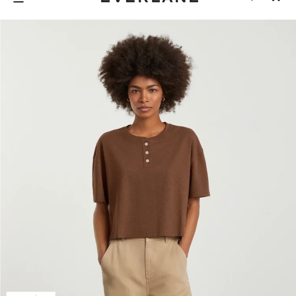 EVERLANE The Vintage Henley Hemp Tee